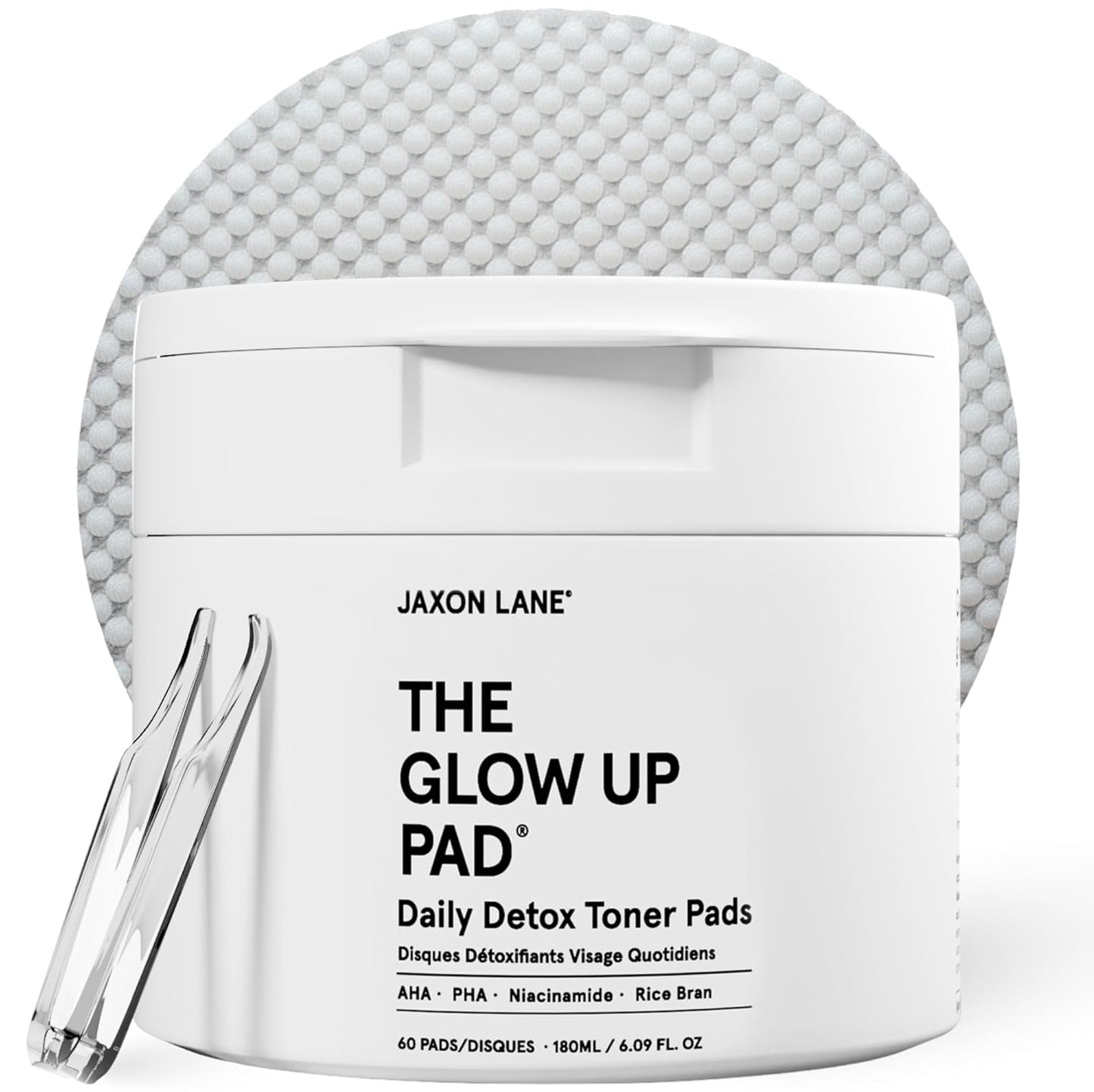 JAXON LANE  — Rice Toner Pads Korean Skin Care Daily Exfoliating Pads for Face: THE GLOW UP Centella AHA PHA Niacinamide Brightening Toner for Mens Skincare, Facial Cleansing, Acne Pores, Dark Spots & Skin Radiance
