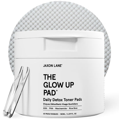 JAXON LANE  — Rice Toner Pads Korean Skin Care Daily Exfoliating Pads for Face: THE GLOW UP Centella AHA PHA Niacinamide Brightening Toner for Mens Skincare, Facial Cleansing, Acne Pores, Dark Spots & Skin Radiance