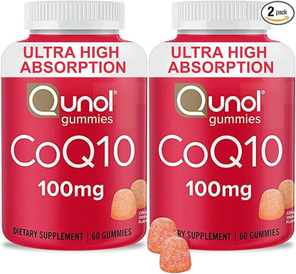 Qunol CoQ10 100mg gummy 120 count bottle