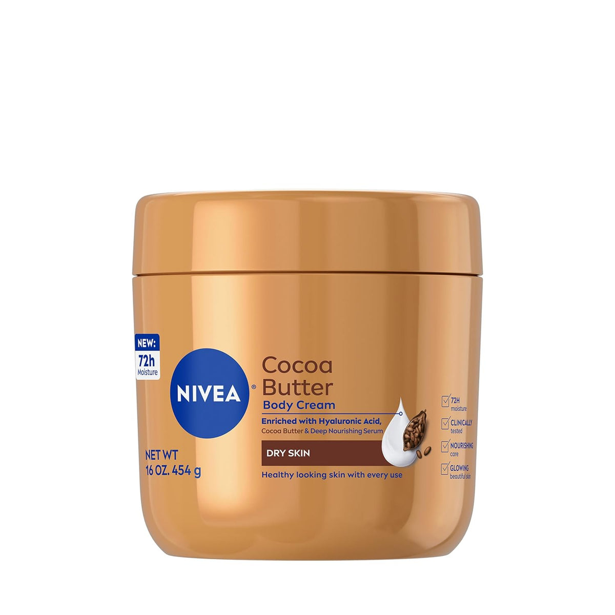 NIVEA cocoa butter moisturizing body cream jar