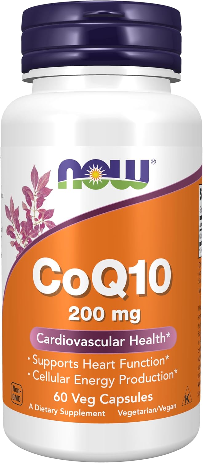 NOW Supplements CoQ10 pharmaceutical grade label