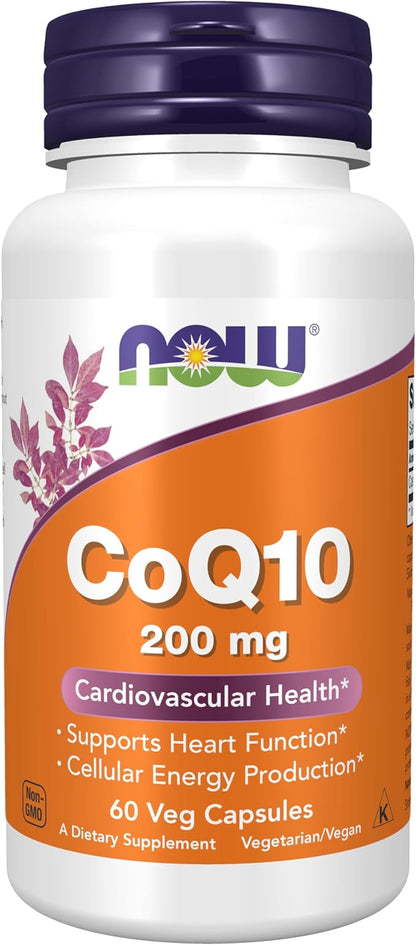 NOW CoQ10 200 mg 60 veg caps bottle