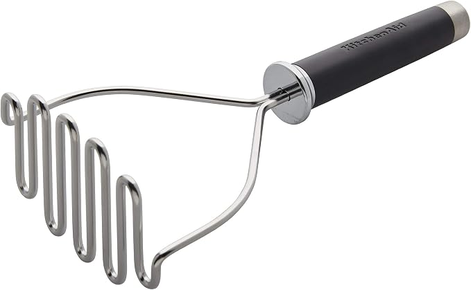 KitchenAid black stainless steel wire masher