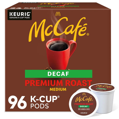 McCafe decaffeinated medium roast coffee K-Cup pods