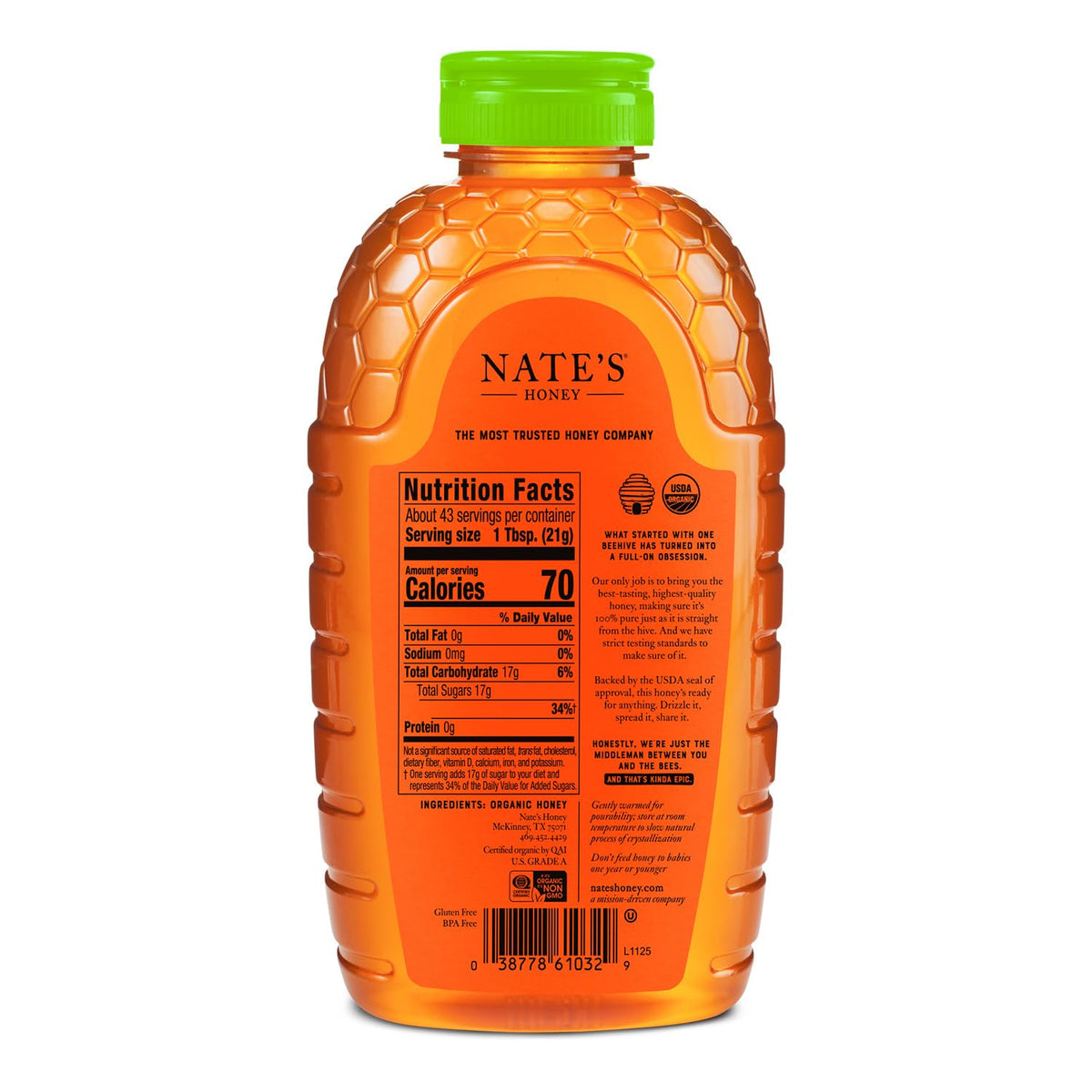 32 oz organic honey squeeze bottle for pantry