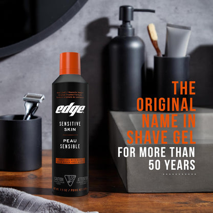 Two pack men's sensitive skin shaving cream gel