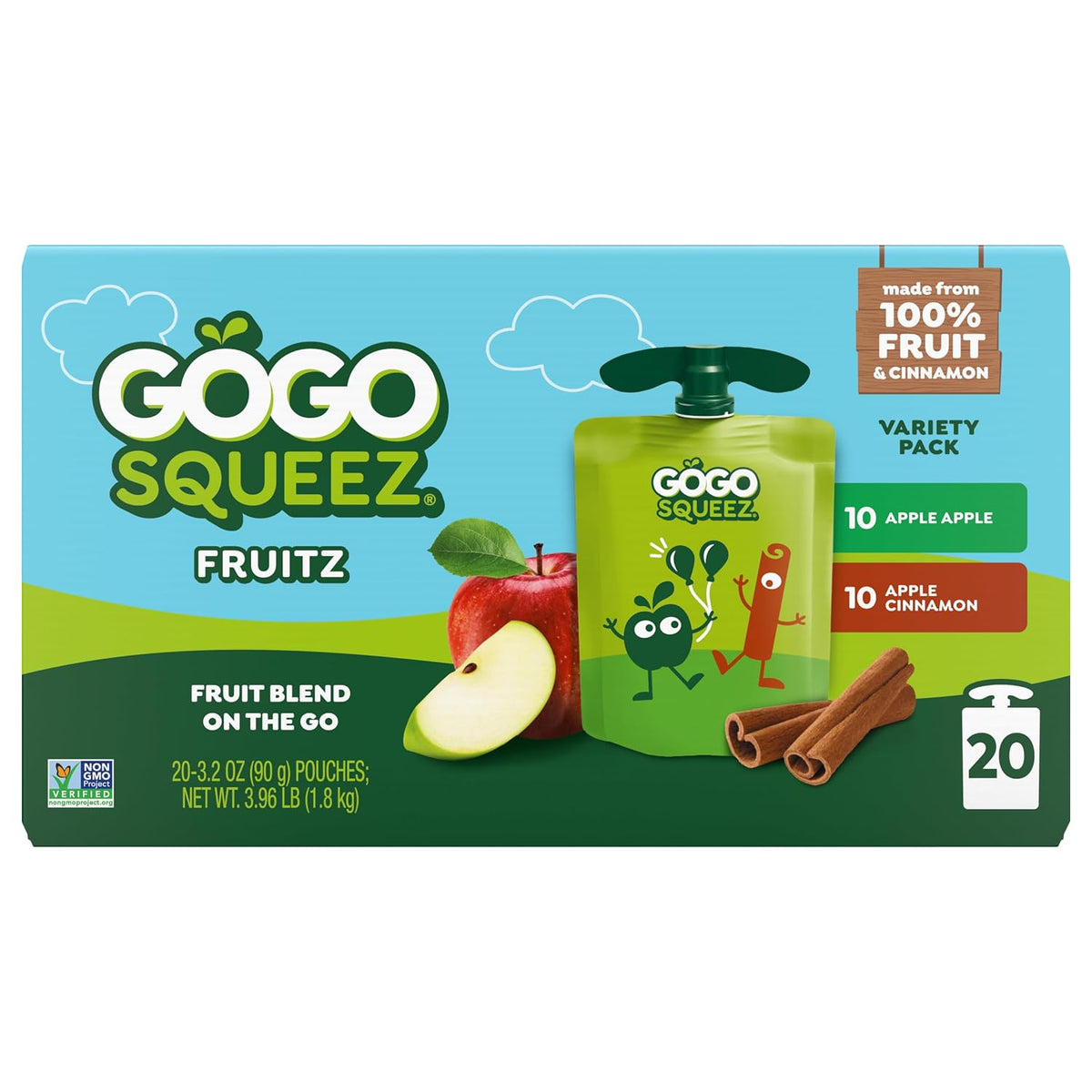 GoGo squeeZ unsweetened applesauce and fruit snacks