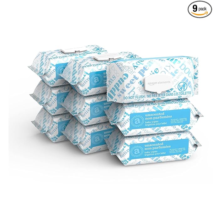 Amazon Elements unscented baby wipes 810 count