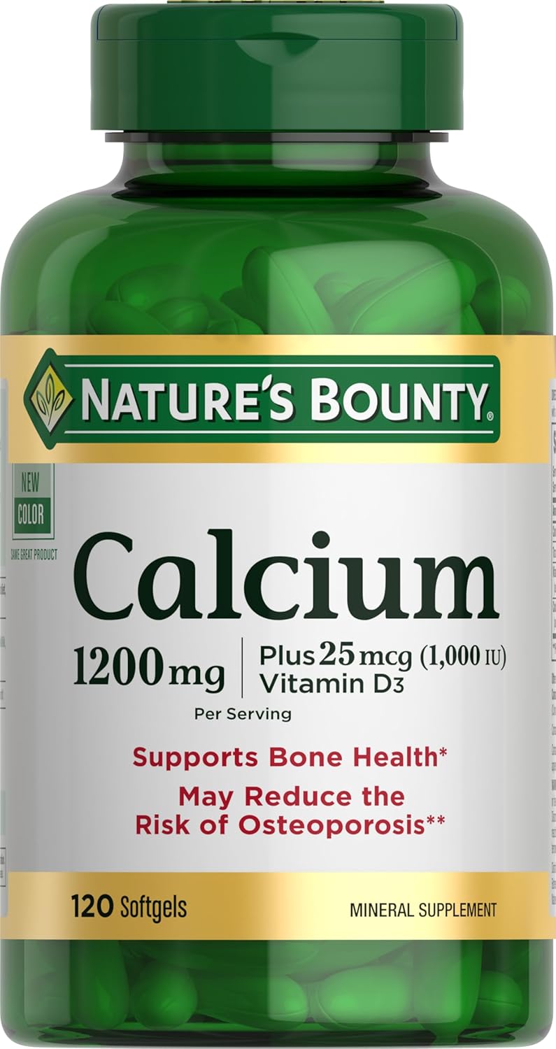 Nature's Bounty calcium and vitamin D3 softgels 120 count