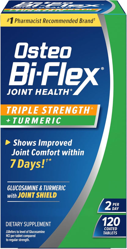 Osteo Bi-Flex glucosamine turmeric joint support supplement label