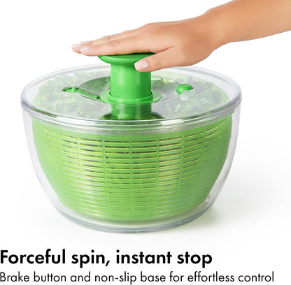 OXO Good Grips green kitchen salad spinner
