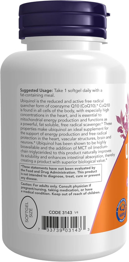 Ubiquinol 100 mg CoQ10 supplement 120 count