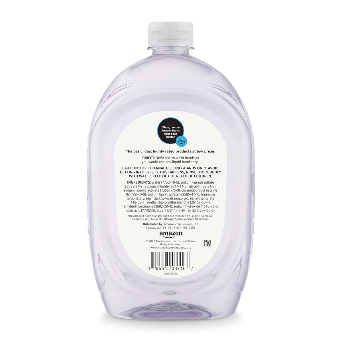 Clear mild hand soap refill for bathroom and kitchen use