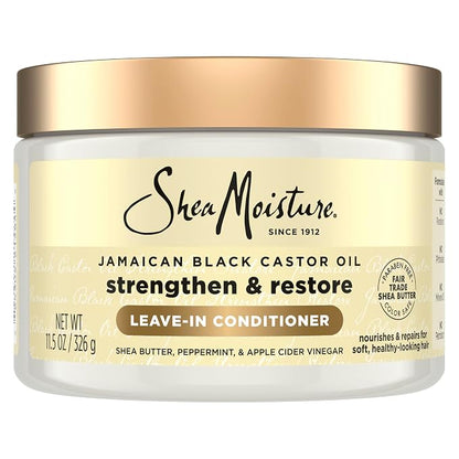 Shea Moisture Jamaican Black Castor Oil leave-in conditioner bottle