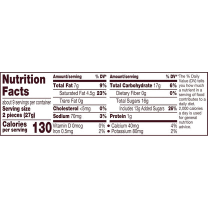 Snack size HERSHEY'S chocolate candy with salted caramel creme