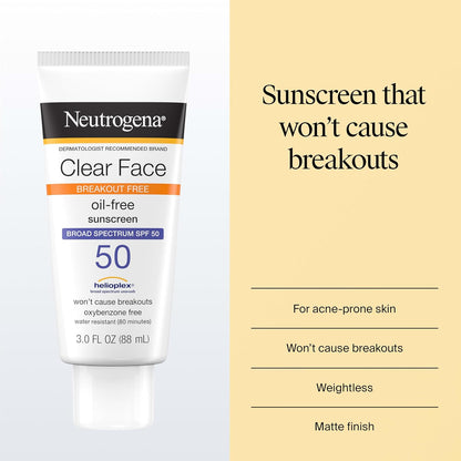 SPF 50 broad spectrum facial sunscreen 3 fl oz