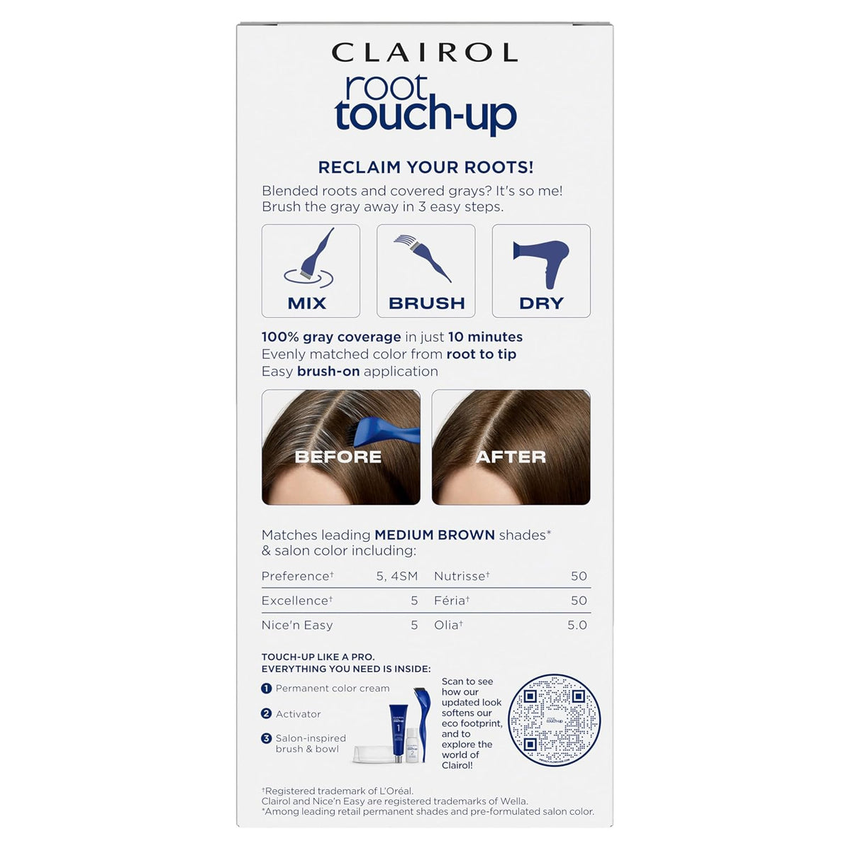 Clairol Root Touch Up shade 5 medium brown hair dye