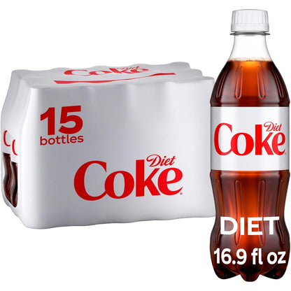 Diet Coke soft drink bottles multipack