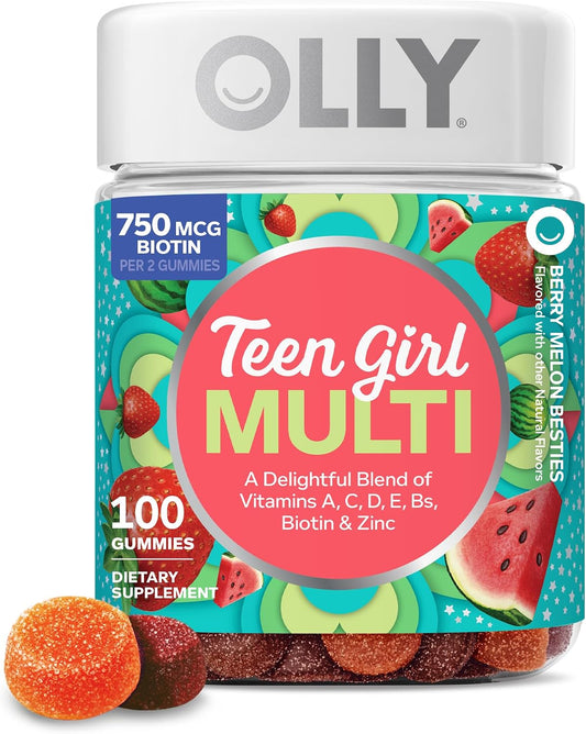 OLLY teen girl multivitamin gummies for wellness