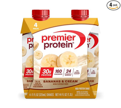 Premier Protein Bananas and Cream 30g protein shake 4 pack