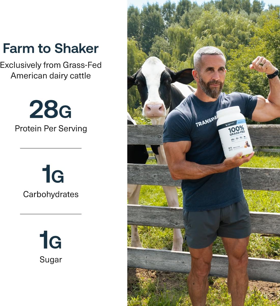 Premium whey protein powder French Vanilla flavor