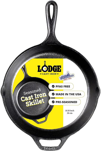 Lodge 10.25 inch pre-seasoned cast iron skillet
