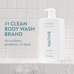 Native clean body wash for women and men