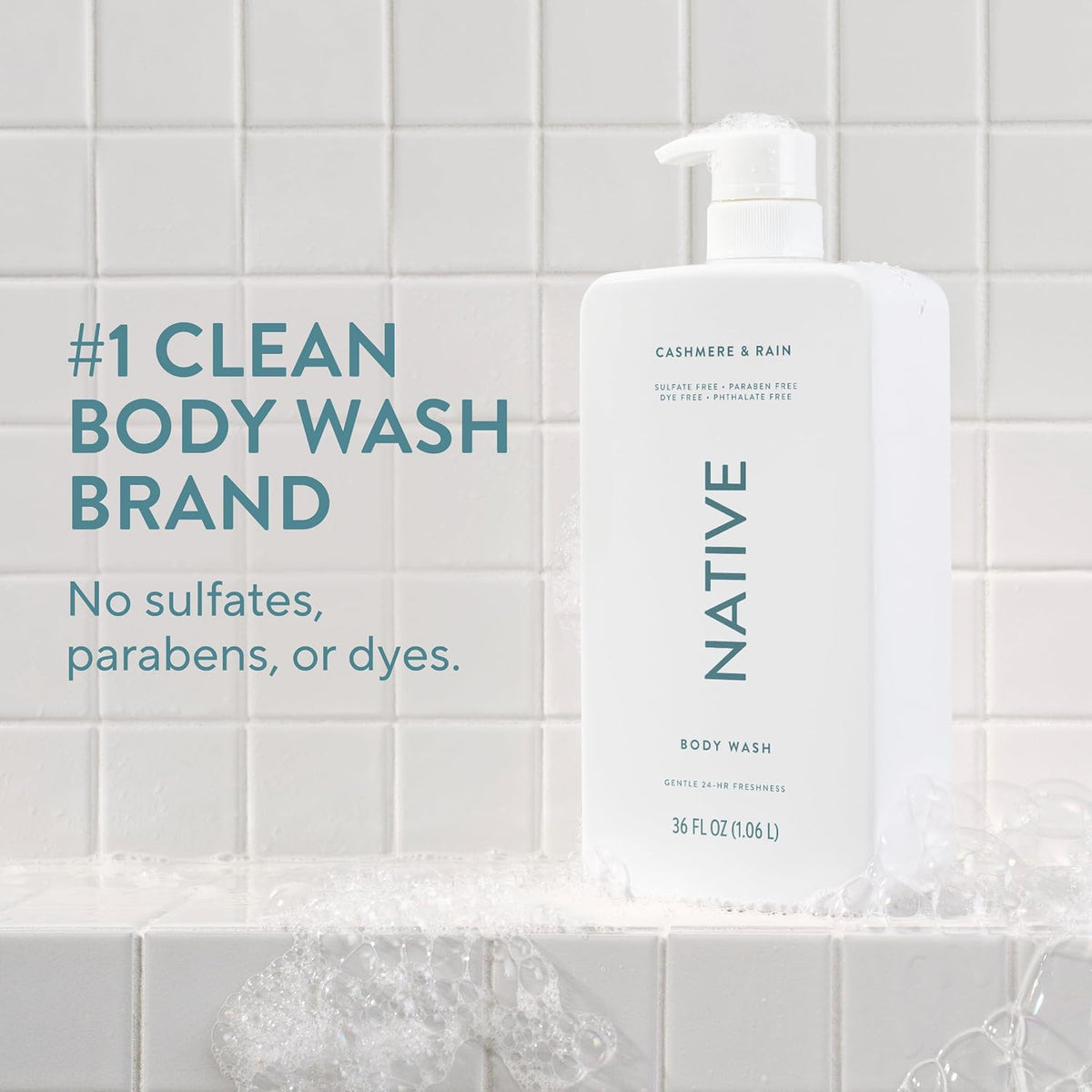 Native clean body wash for women and men