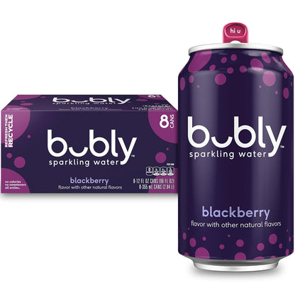 Bubly blackberry 12 fl oz sparkling water cans
