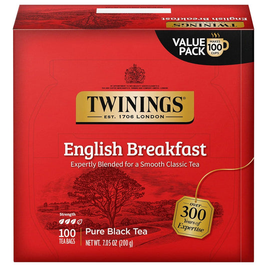 Twinings caffeinated black tea individually wrapped bags