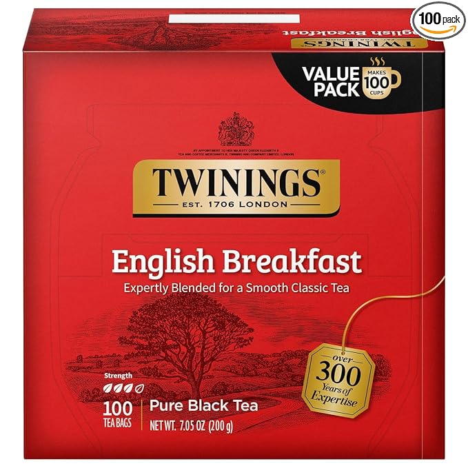 Twinings English Breakfast black tea bags 100 count