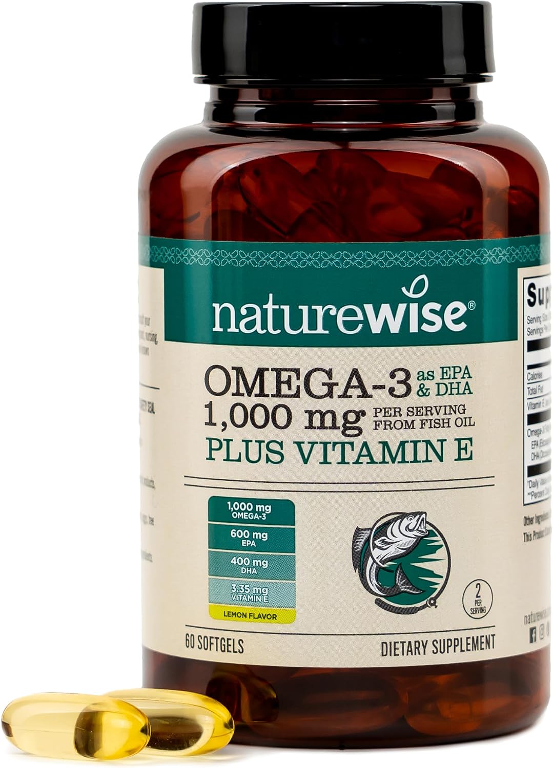 NatureWise extra-strength omega 3 softgels 60 count