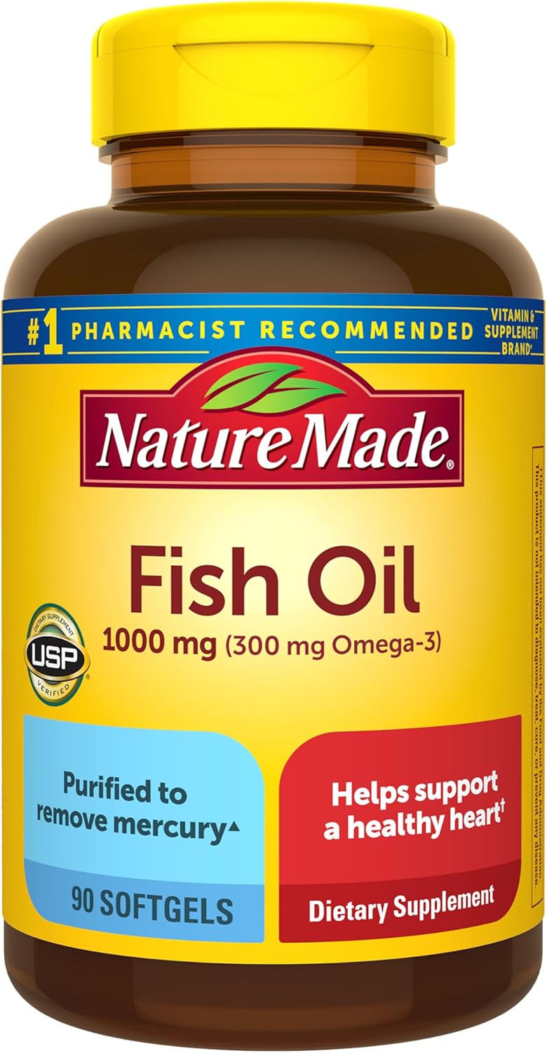Nature Made Omega 3 fish oil supplement 90 softgels