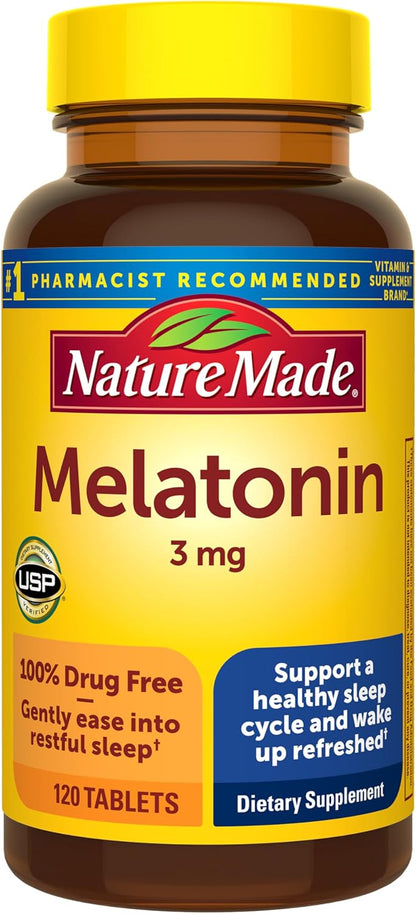Nature Made Melatonin adult sleep supplement bottle