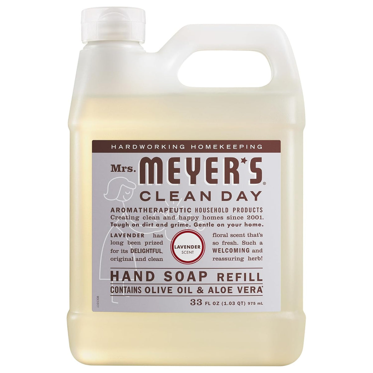 Lavender scented liquid hand soap refill bottle