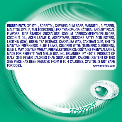 Spearmint MENTOS Pure Fresh gum pieces