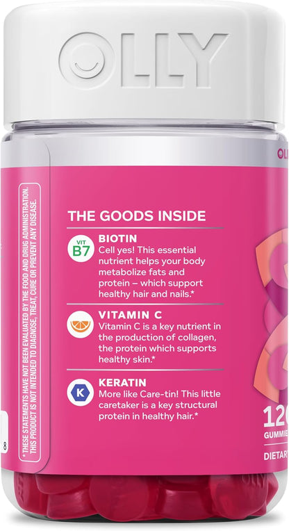 OLLY Hair Skin and Nails Gummies product packaging