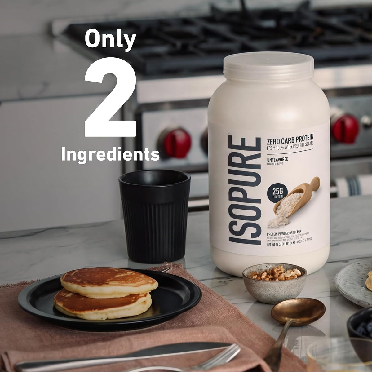 Zero carb whey isolate protein powder by Isopure