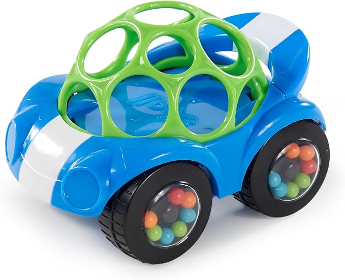 Bright Starts Oball blue and green baby toy car