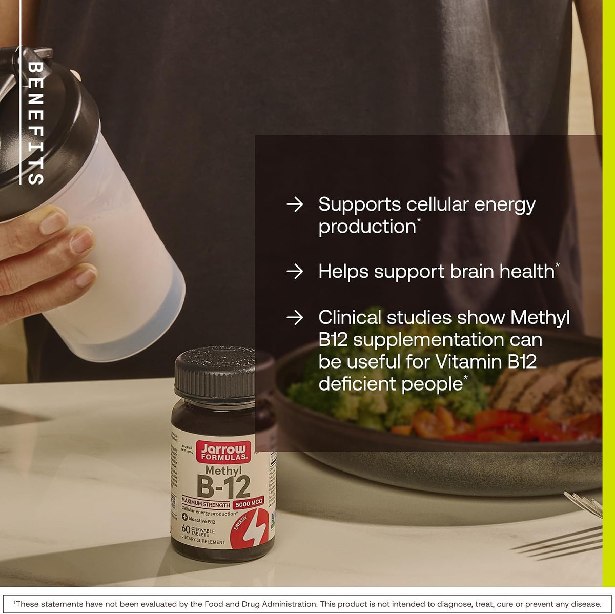 Jarrow Formulas B12 5000 mcg cellular energy chewables