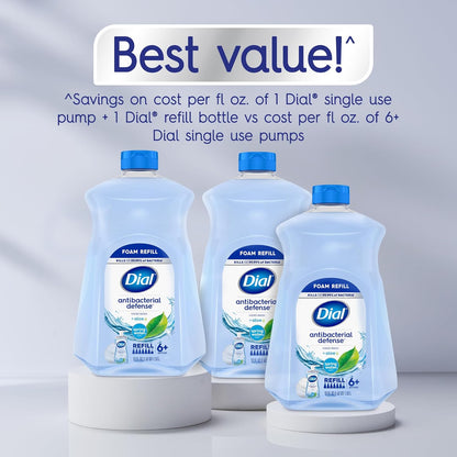 Dial antibacterial defense foaming hand soap refill packaging