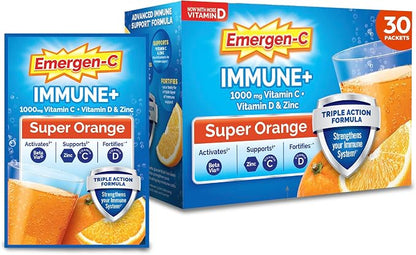 Emergen-C Immune+ Super Orange 30 count box
