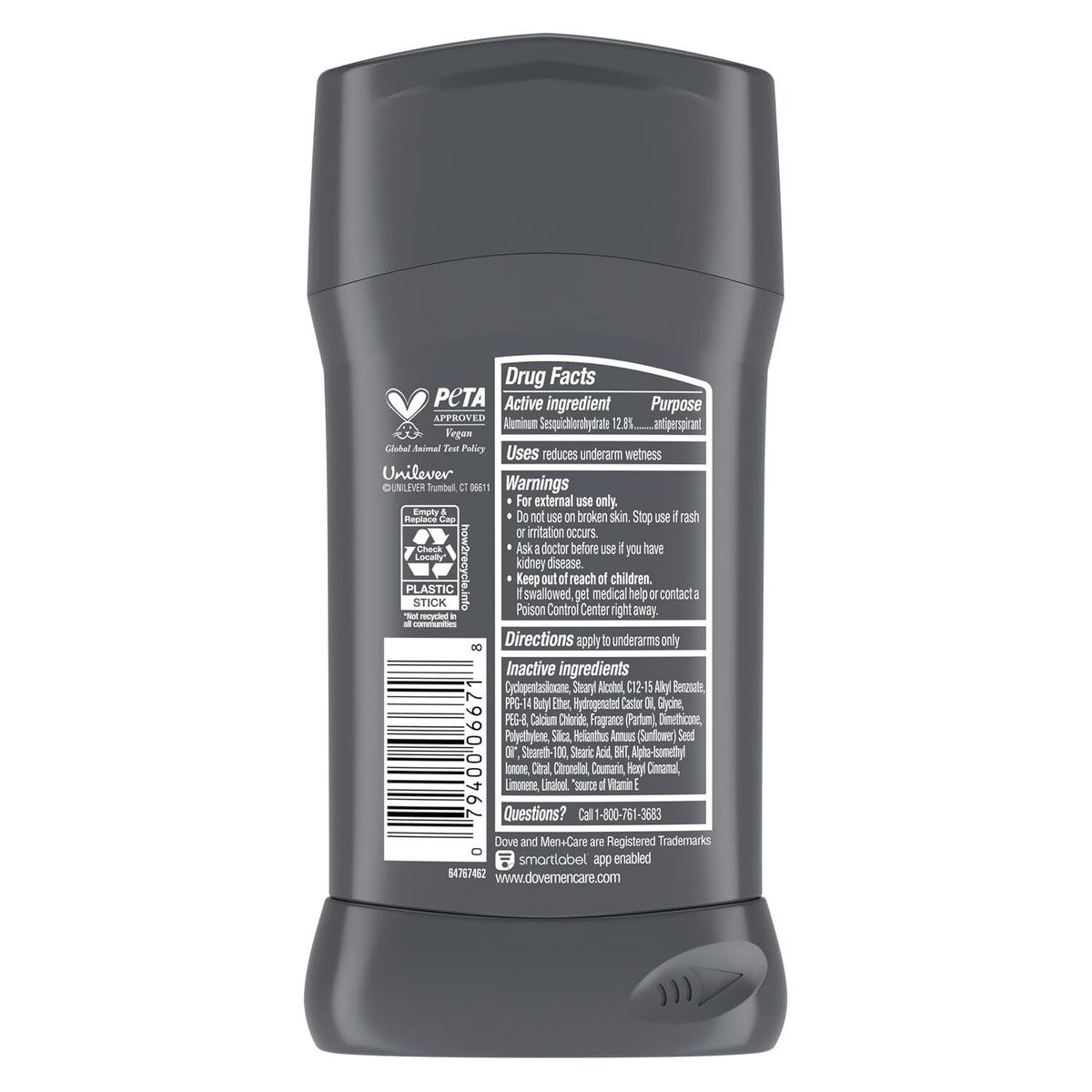 Men’s antiperspirant deodorant stick with 72 hour protection