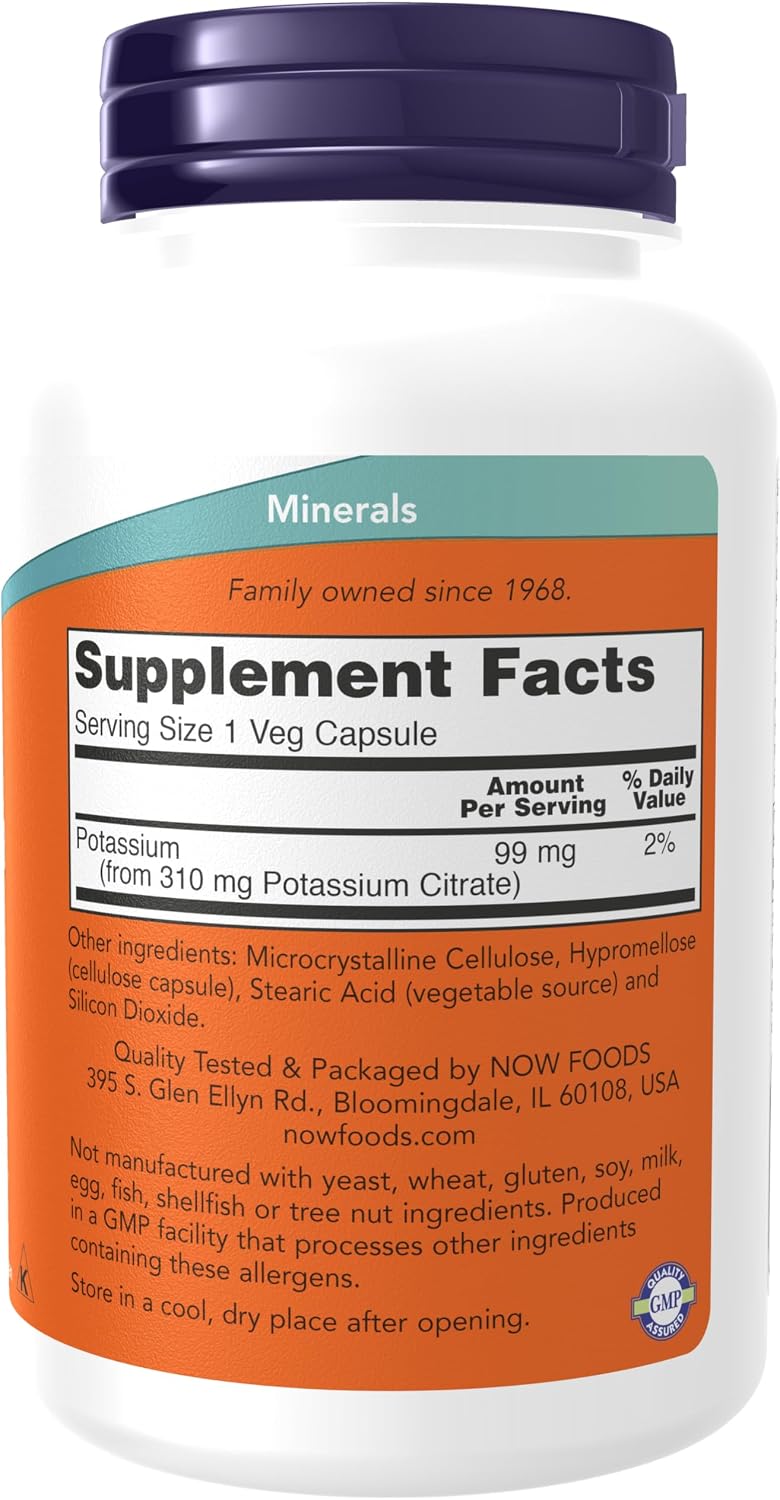 Potassium citrate essential mineral supplement bottle