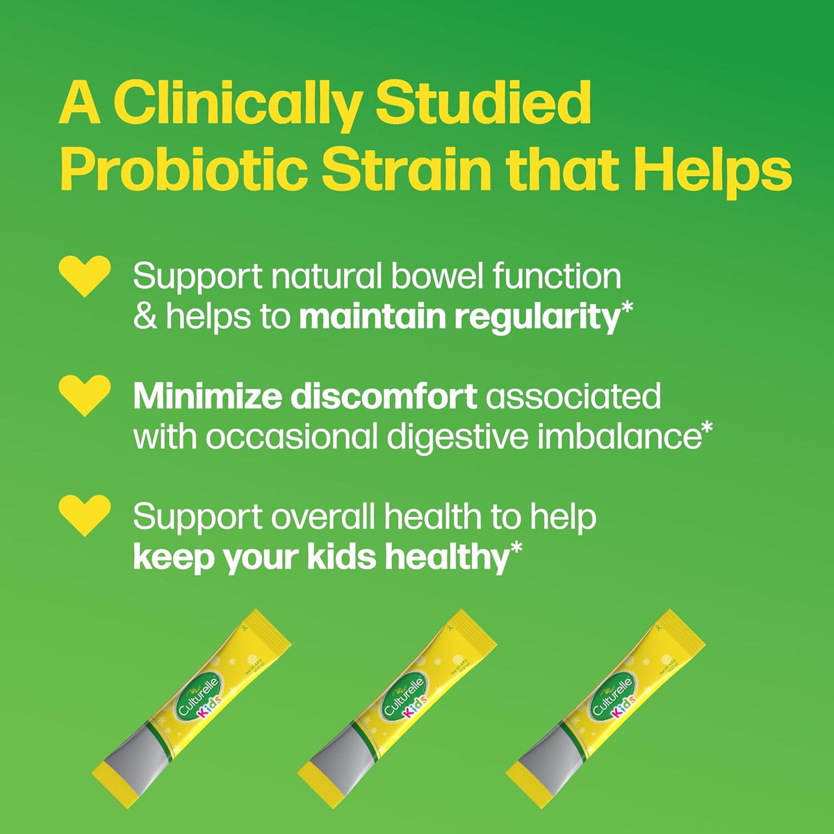 Culturelle Kids Probiotic Fiber Packets package details