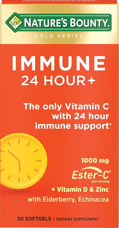 Nature's Bounty Immune 24 Hour+ 50 count bottle