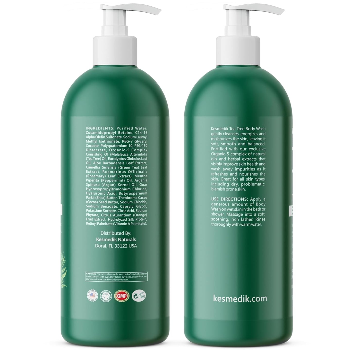 Visit the KESMEDIK Store — KESMEDIK Tea Tree Body Wash MaxTherapy, Itchy Skin Relief Soap, Soothes Jock Itch, Athlete's Foot, Acne, Eczema, Psoriasis & Sensitive Skin, Intimate Wash, Men & Women, 2-Pack, Original Edition