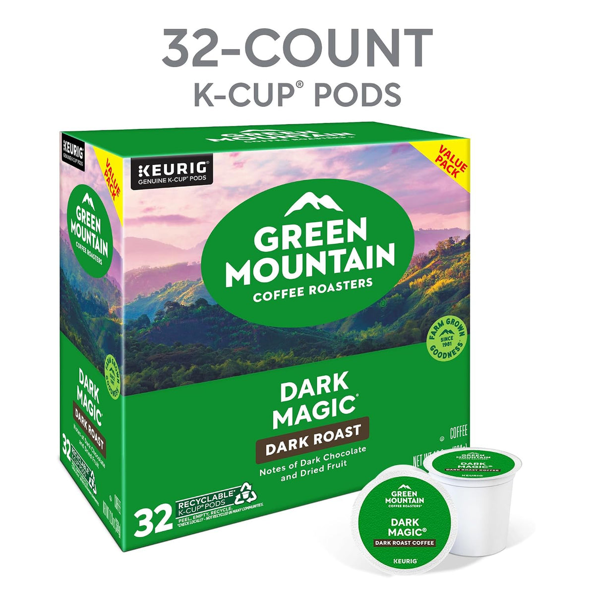 Extra bold dark roast K-Cup coffee packaging