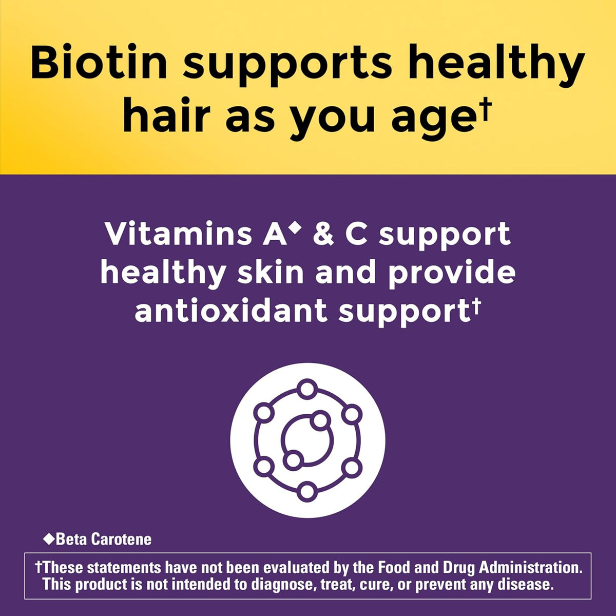 Nature Made Hair Growth Softgels supplement facts view