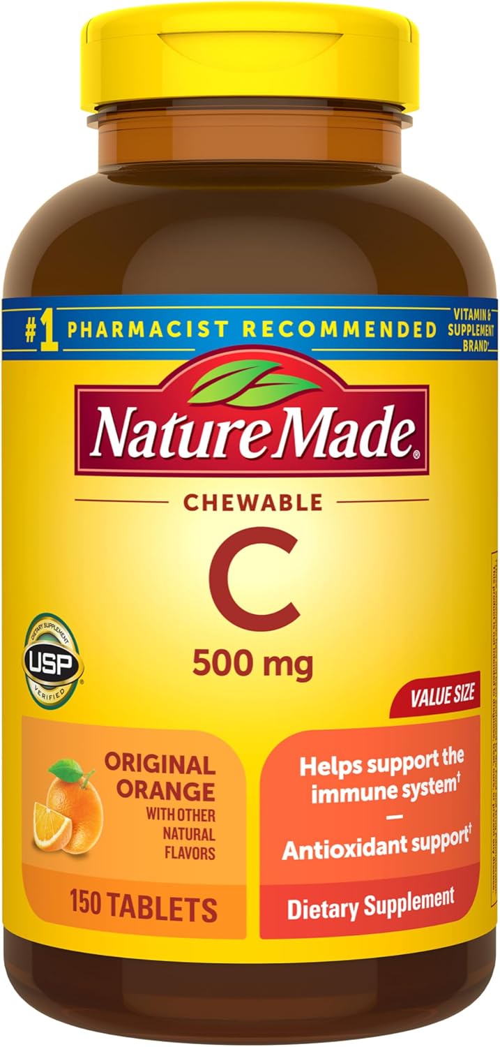 Nature Made orange flavored vitamin C tablets